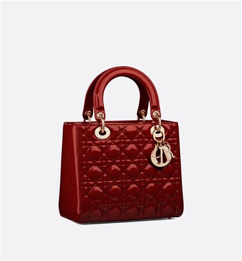 cherry red lady dior|Lady Dior cannage bag.